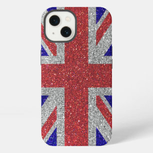 London British Union Jack Flag Glitter Stylish iPhone 13 Case