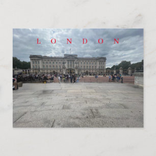 London Buckingham Palace panoramic view postcard