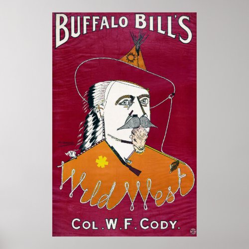 LONDON BUFFALO BILL WILD WEST SHOW POSTER 1890