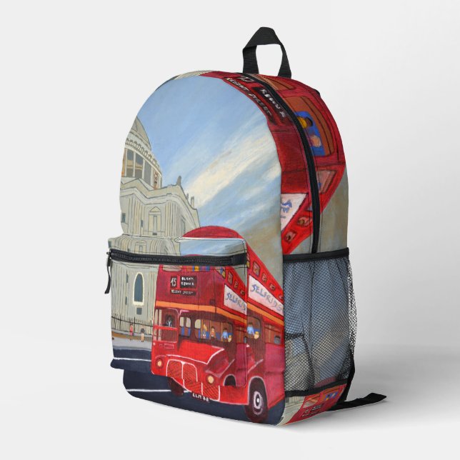 London Bus backpack  (Back Corner Right)