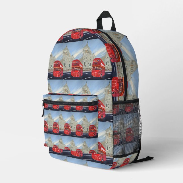London Bus backpack  (Back Corner Right)