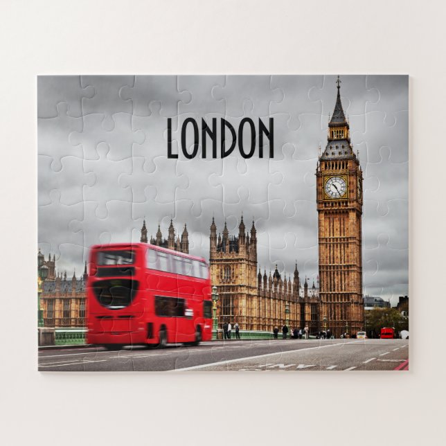 LONDON BUS & BIG BEN JIGSAW PUZZLE (Horizontal)