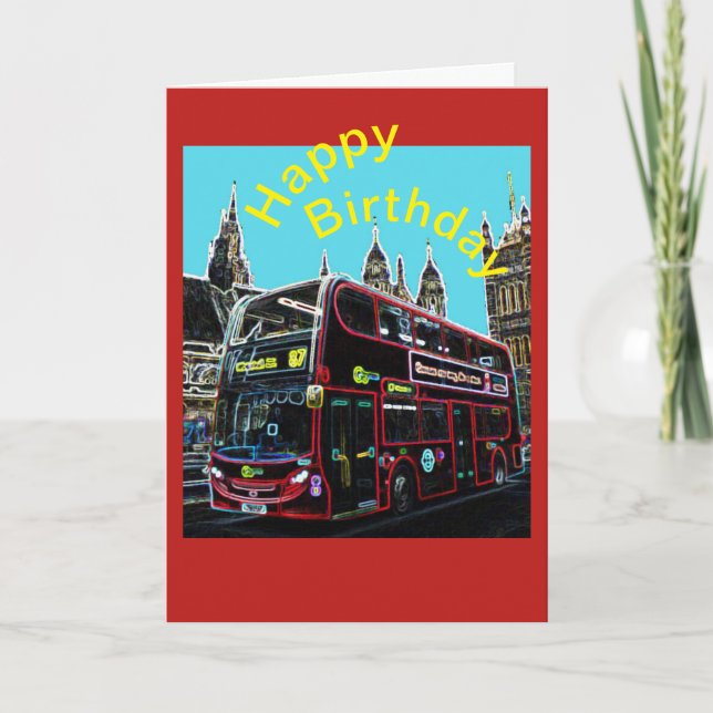 London bus Birthday Card (Front)