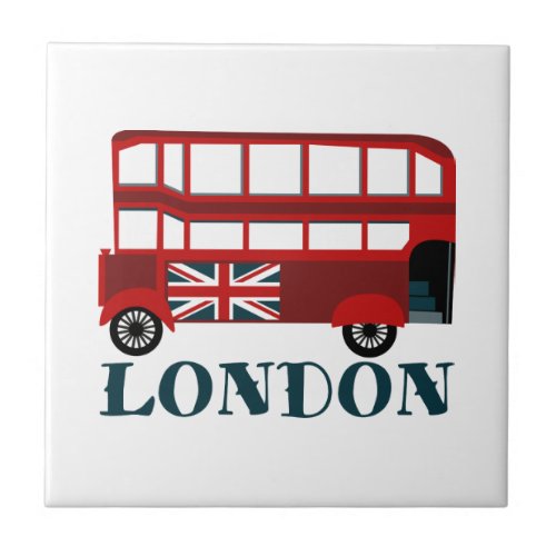 London Bus Ceramic Tile