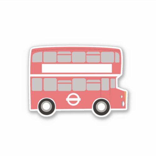 London bus double decker bus sticker