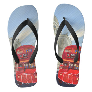 London Bus Flip Flops