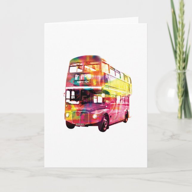 London Bus Greeting Card (Front)