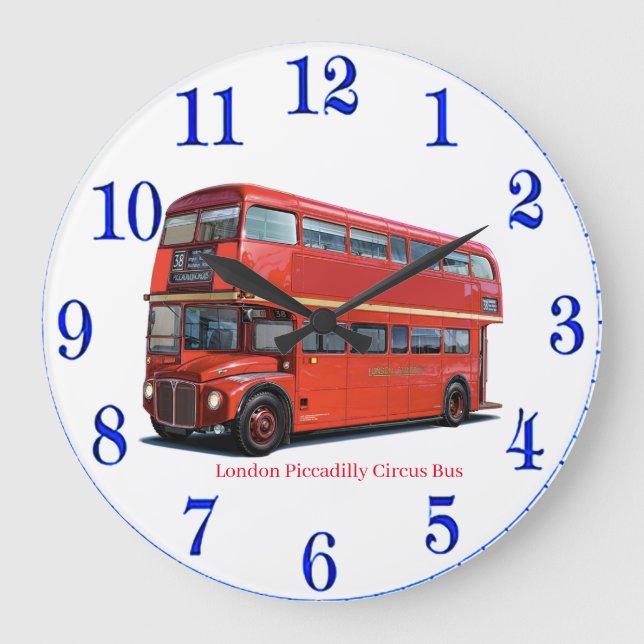 London Bus image for Acrylic Wall Clock (Front)