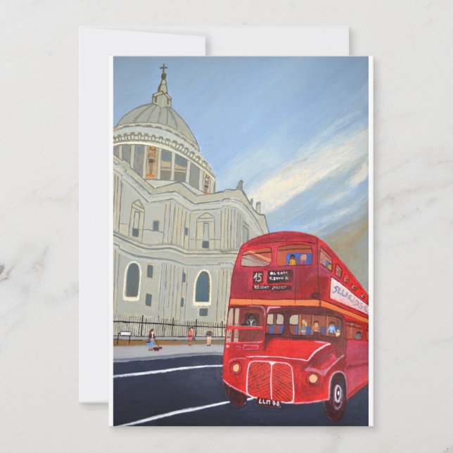 London Bus Invitation  (Front)