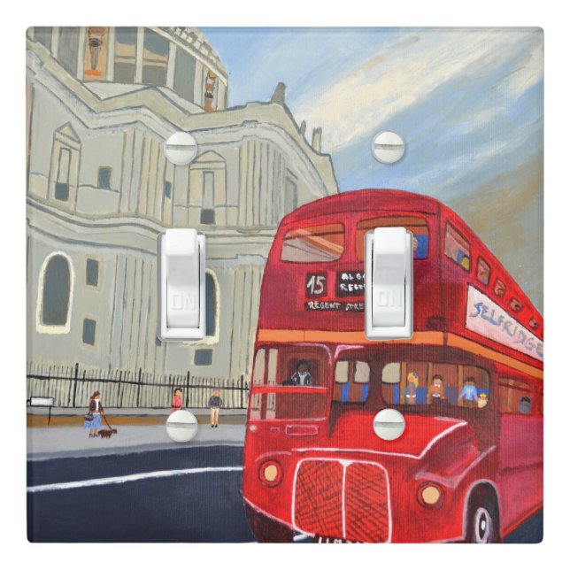 London Bus Lamp Shade  Light Switch Cover (In Situ)