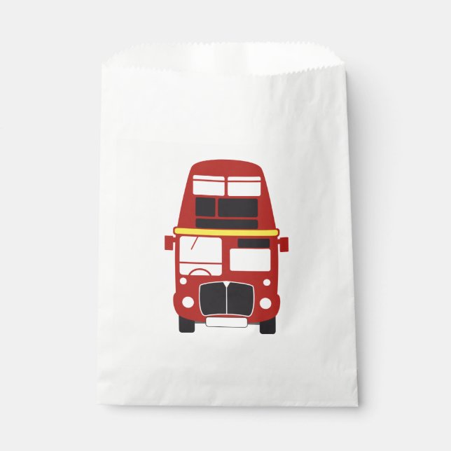London bus party favor bag | favour bag (Front)