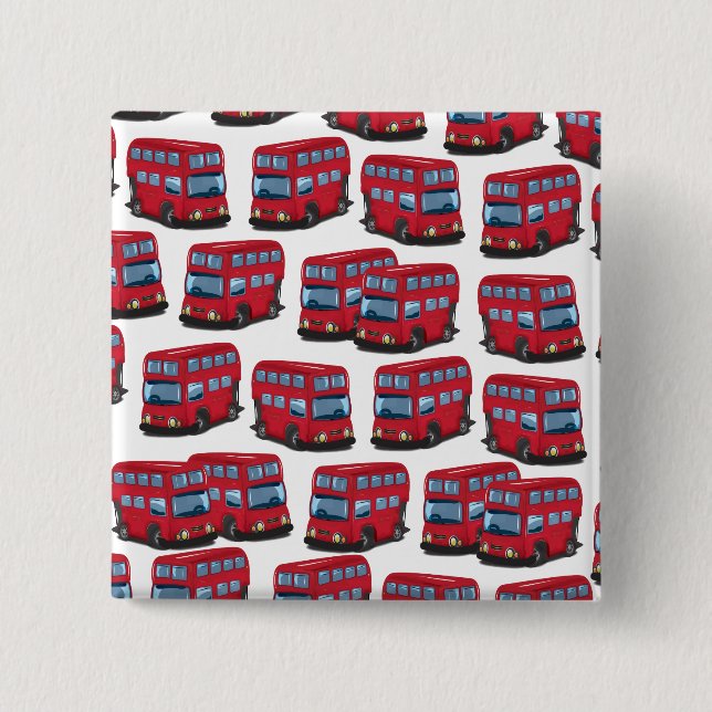 London Bus Pinback Button (Front)