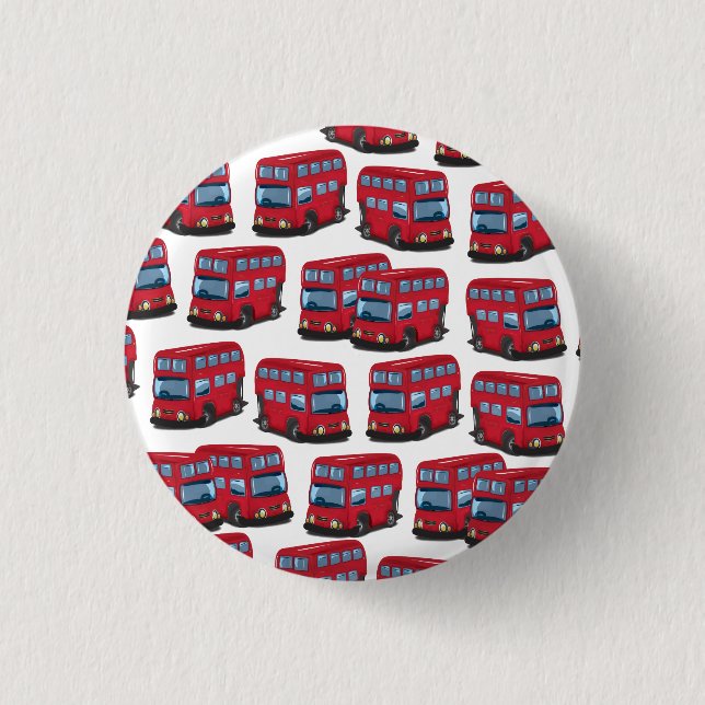 London Bus Pinback Button (Front)