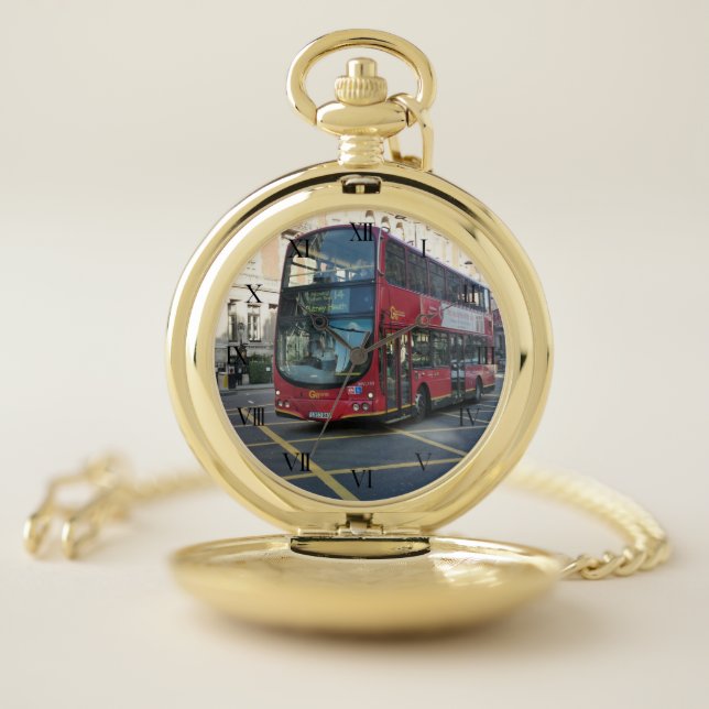 London Bus Pocket Watch - London Souvenir (Inside)