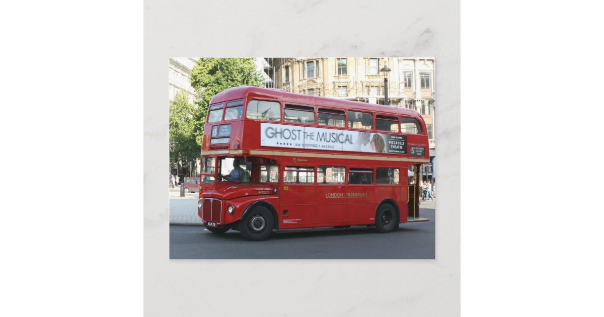 London bus postcard | Zazzle