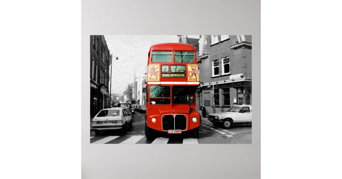 London Bus Poster 3 | Zazzle.com