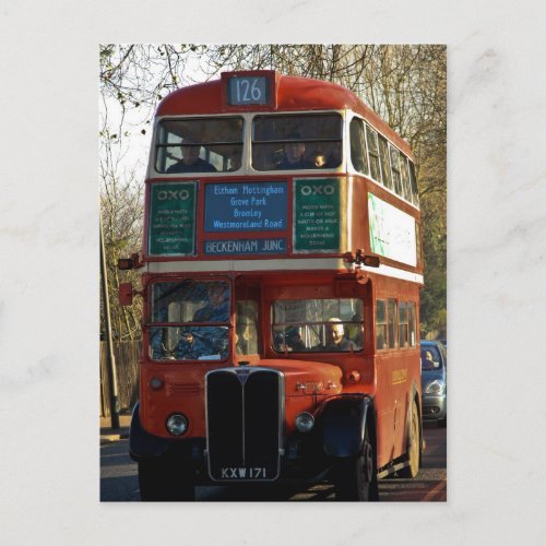 London Bus _ Vintage Postcard