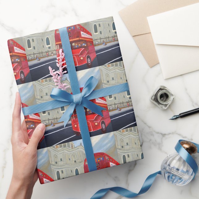 London Bus wrapping paper  (Gifting)