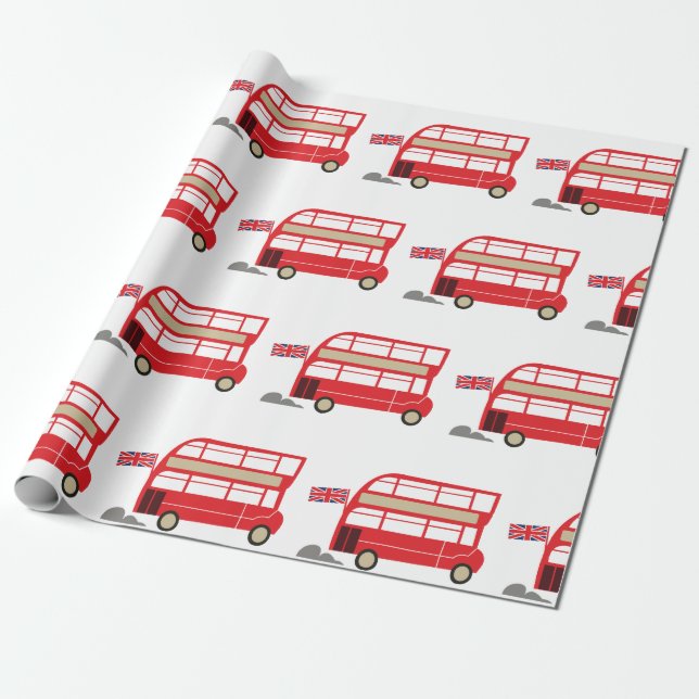 London Bus Wrapping Paper (Unrolled)