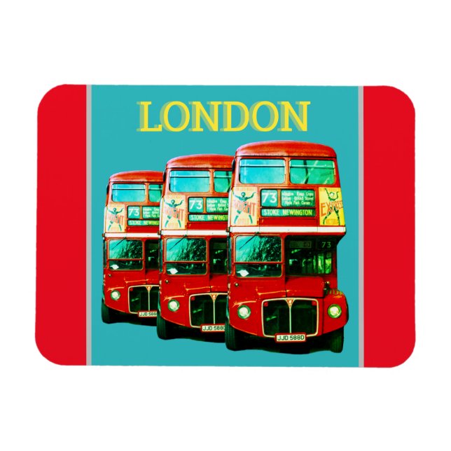 London Buses Fridge Magnet (Horizontal)