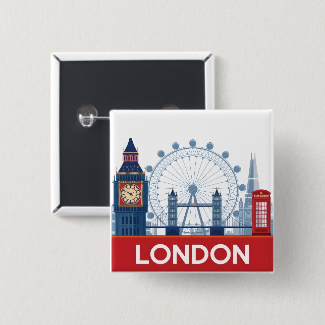 London Button (Front & Back)