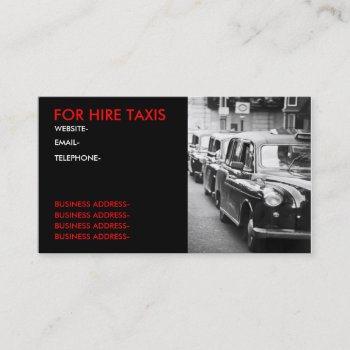 London Cabbies Business Card by Bizcardsharkkid at Zazzle