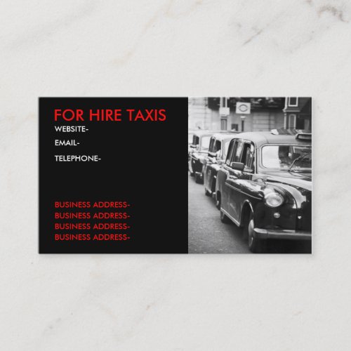 London cabbies business card templates