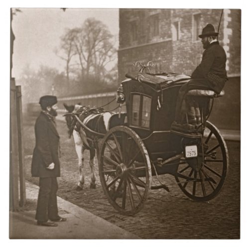 London Cabmen from Street Life in London 1877_ Ceramic Tile