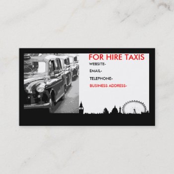 London Cabs Business Card by Bizcardsharkkid at Zazzle