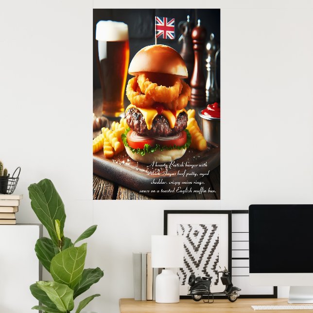 London Calling Burger 24x36 Poster (Home Office)