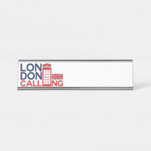London Calling Desk Name Plate