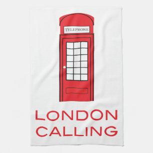 London Calling Phone Booth Towel