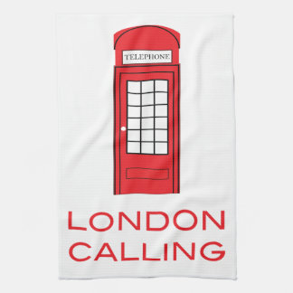London Calling Phone Booth Towel