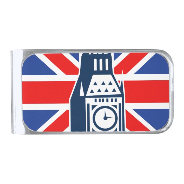 London Calling Silver Finish Money Clip (Front)