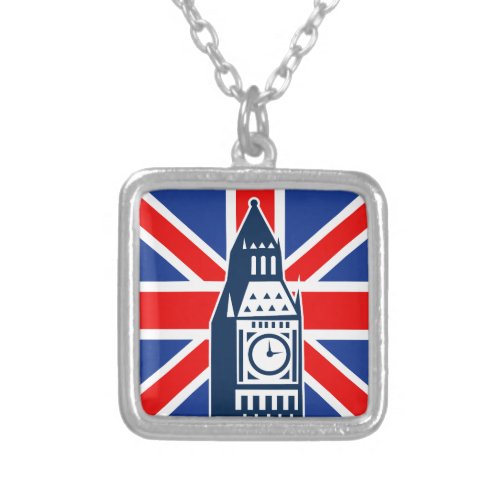 London Calling Silver Plated Necklace