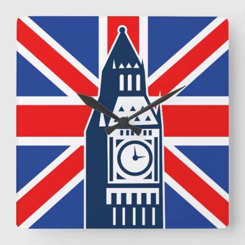 London Calling Square Wall Clock