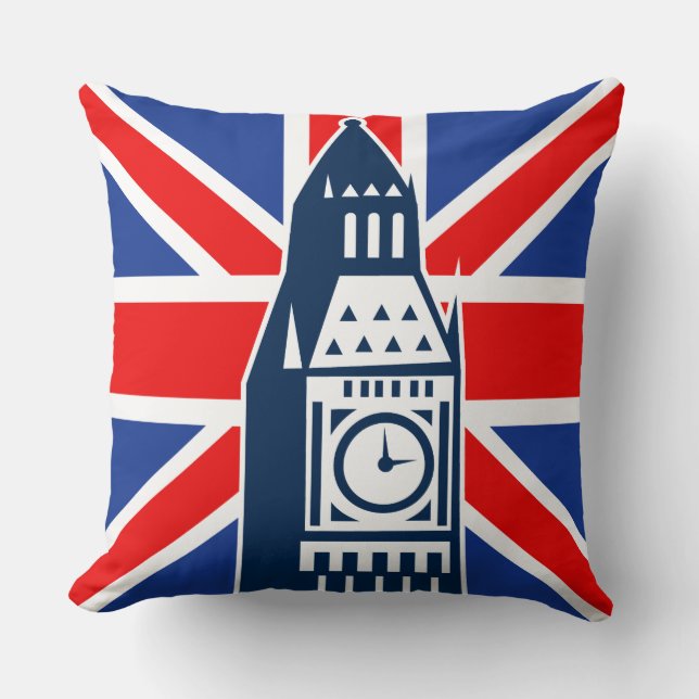 London Calling Throw Pillow (Front)