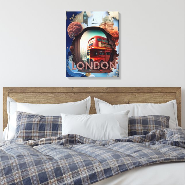 london canvas print (Insitu(Bedroom))