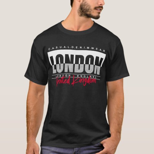 London Casual Wear Black T_Shirt
