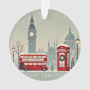 London Christmas   Big Ben & Festive London Ornament