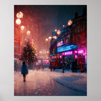 London Christmas Poster