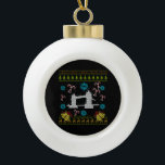 London Christmas Ugly Sweater United Kingdom Shirt Ceramic Ball Christmas Ornament<br><div class="desc">London Christmas Ugly Sweater United Kingdom Shirt</div>