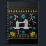 London Christmas Ugly Sweater United Kingdom Shirt Notebook<br><div class="desc">London Christmas Ugly Sweater United Kingdom Shirt</div>