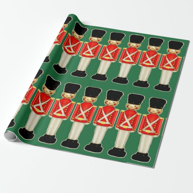 London Christmas Wrapping Paper (Unrolled)