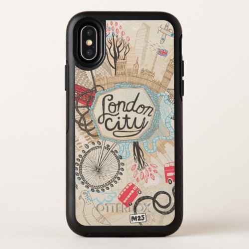 London City Doodle Art OtterBox Symmetry iPhone X Case