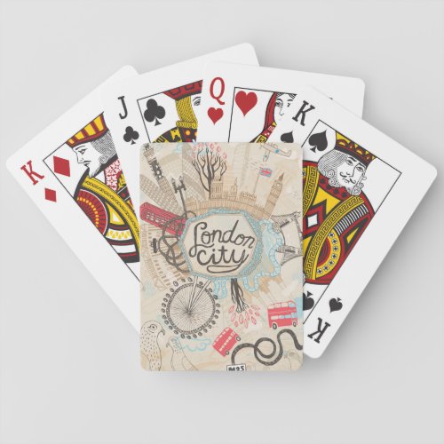 London City Doodle Art Playing Cards