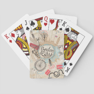 London City Doodle Art Poker Cards