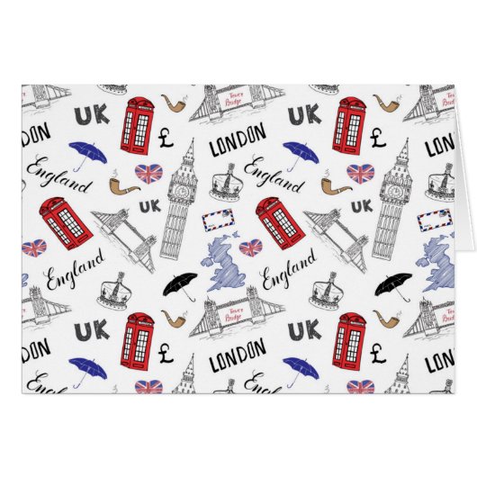 London City Doodles Pattern Cards (Front Horizontal)