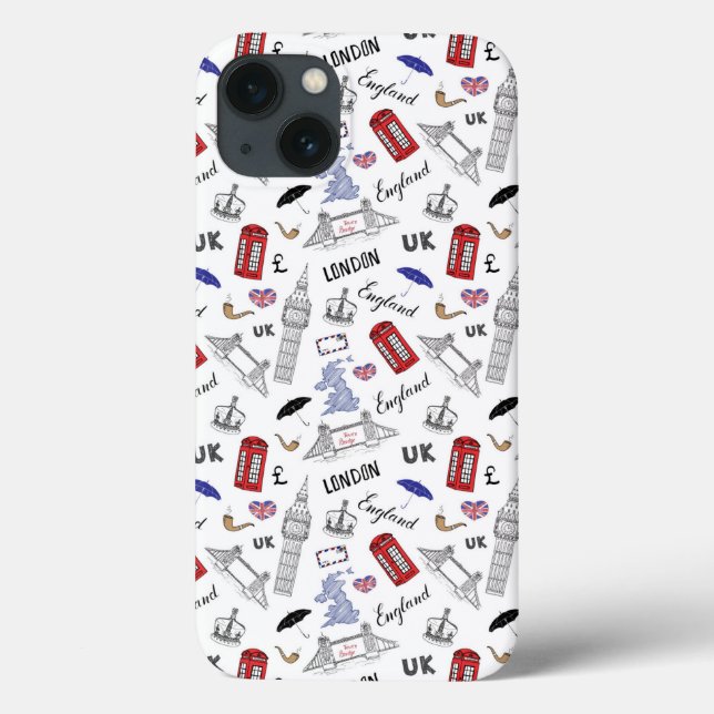 London City Doodles Pattern Case-Mate iPhone Case (Back)