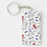 London City Doodles Pattern Keychain